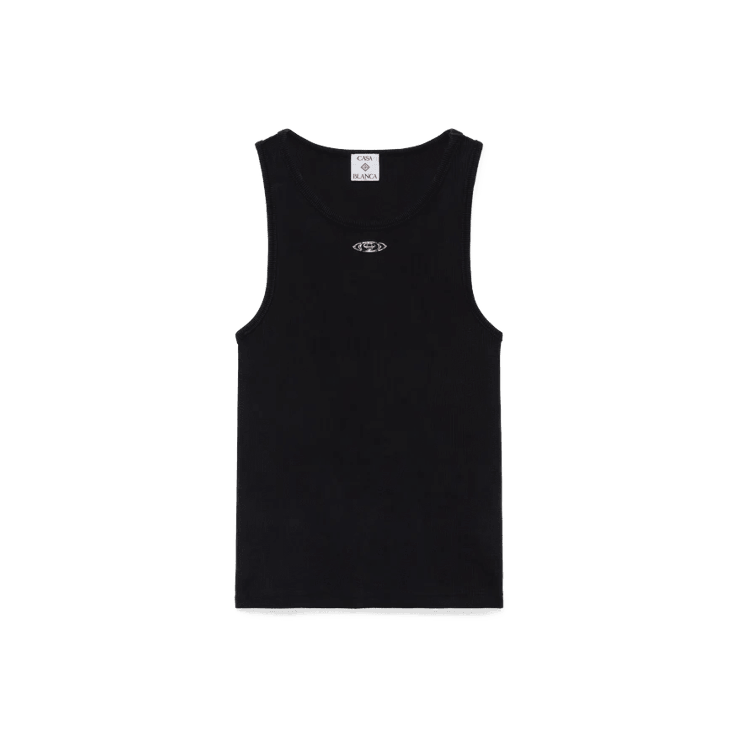 Casablanca Ribbed Tank Top Black