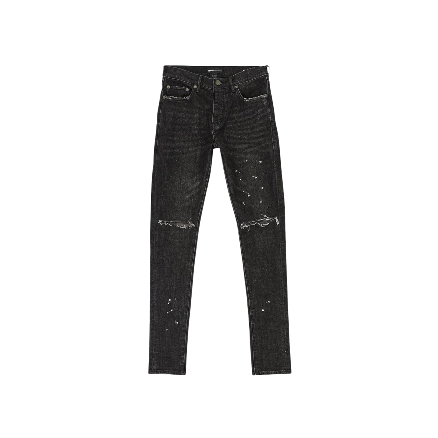 Purple Brand Over Spray Pants Black