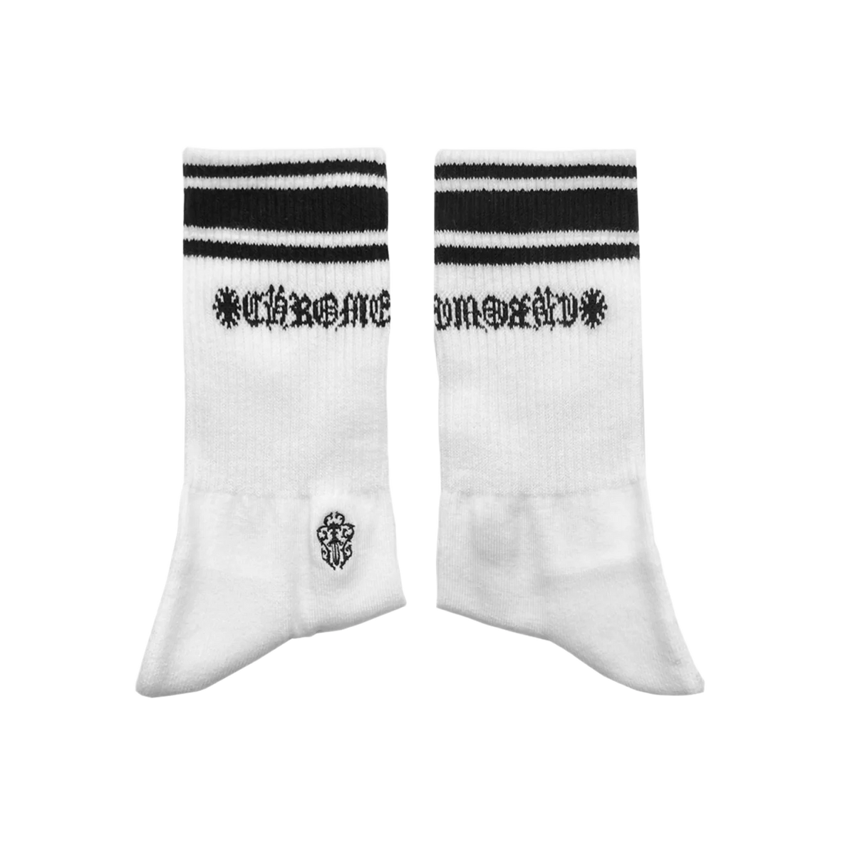Chrome Hearts Striped Sport Socks White/Black