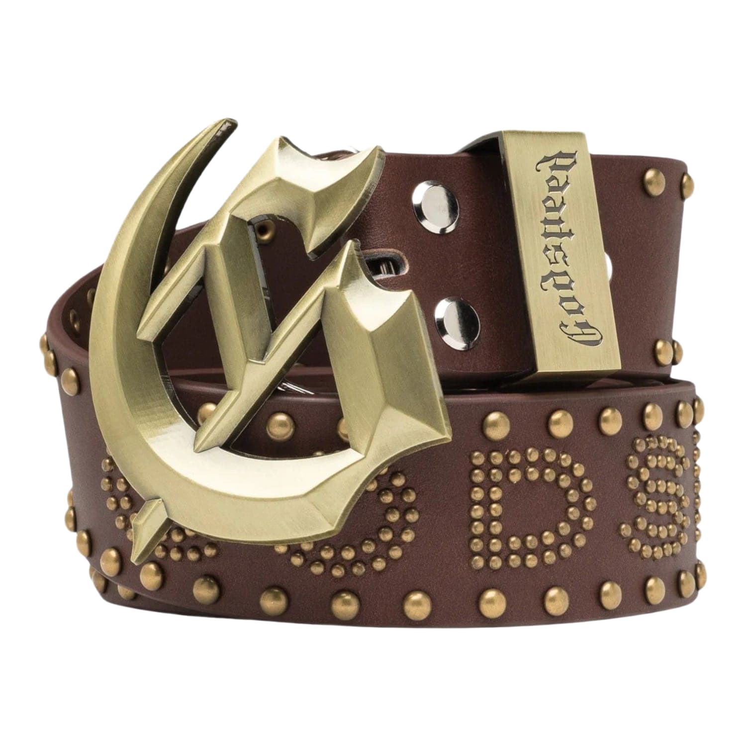 Godspeed Forged GS Studded Belt Brown