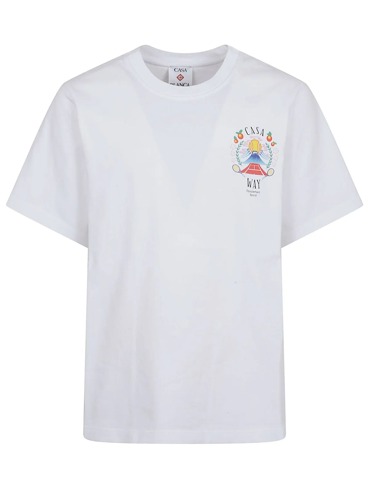 Casablanca Way Mountain Short Sleeve T-Shirt White