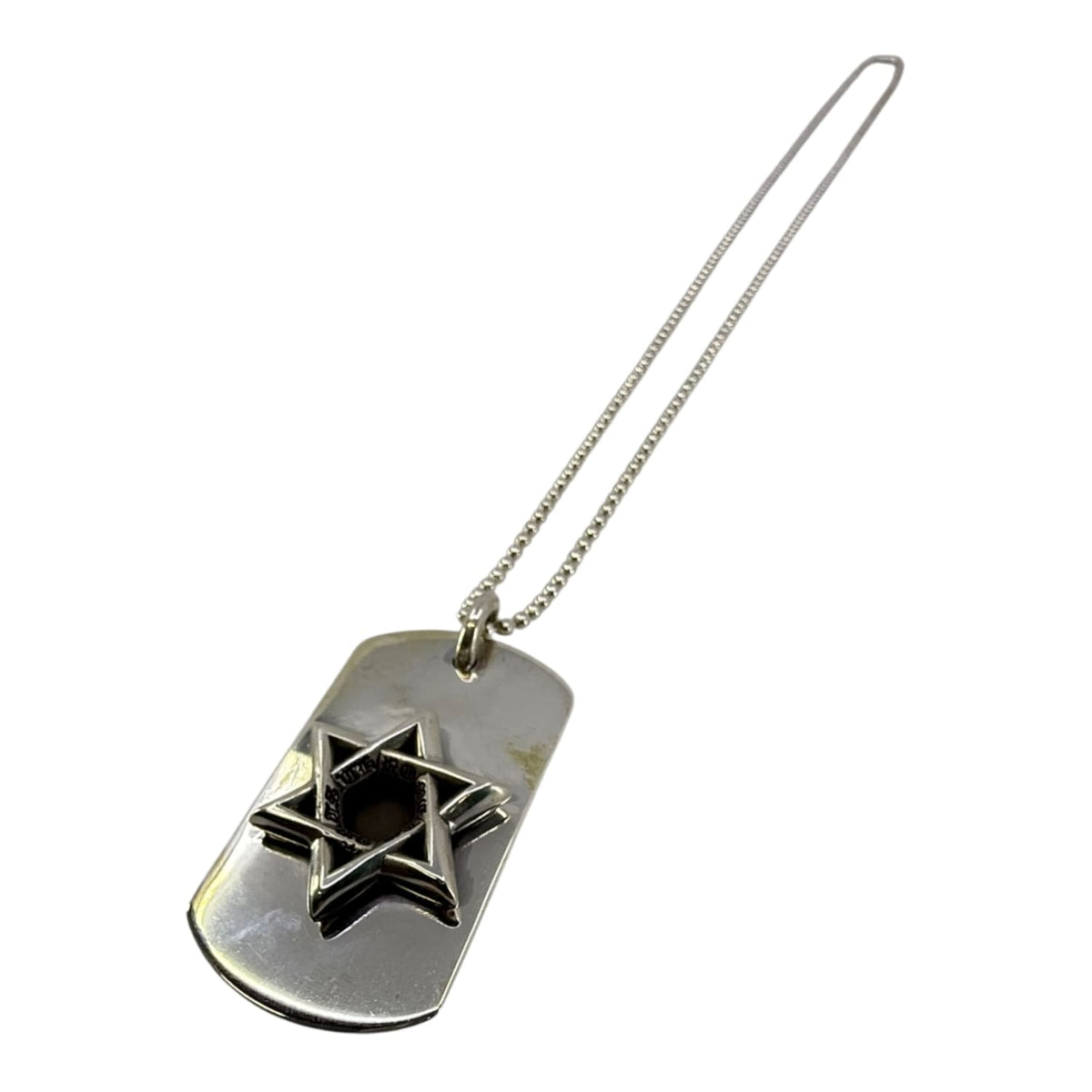 Chrome Hearts Star of David Dog Tag Necklace
