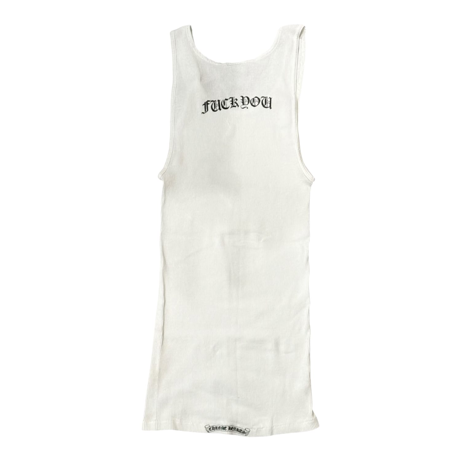 Chrome Hearts Vintage Celtic Cross Fuck You Tank Top White