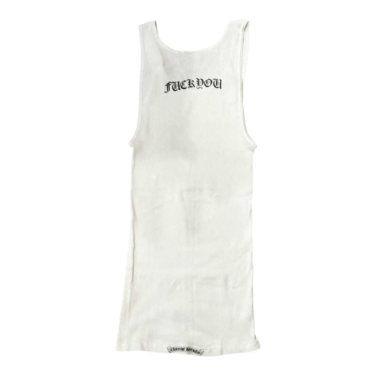 Chrome Hearts Vintage Celtic Cross Fuck You Tank Top White