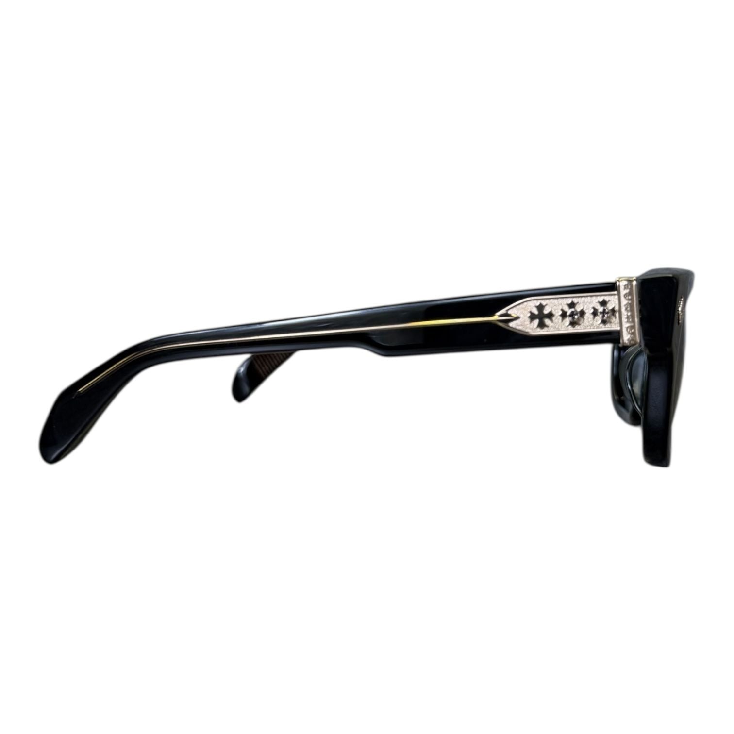 Chrome Hearts Dick Fitzener Sunglasses Black Gold