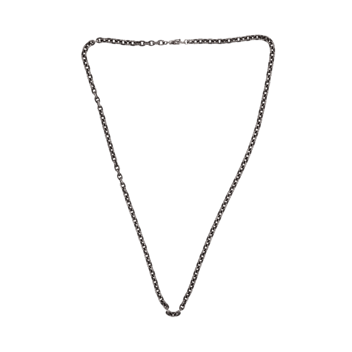 Chrome Hearts Silver Paper Chain Necklace - 24 Inches