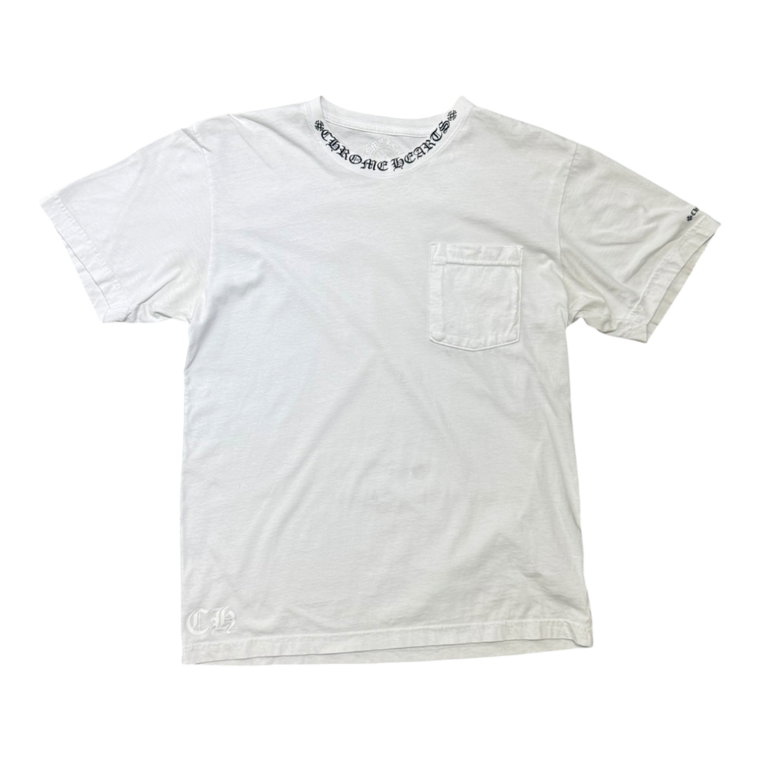 Chrome Hearts Neck Letters Logo T-shirt White