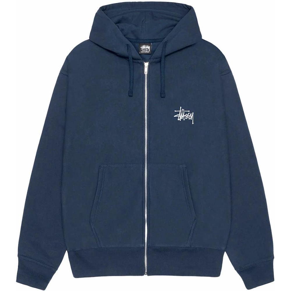 Stussy Basic Stussy Zip Hoodie Navy