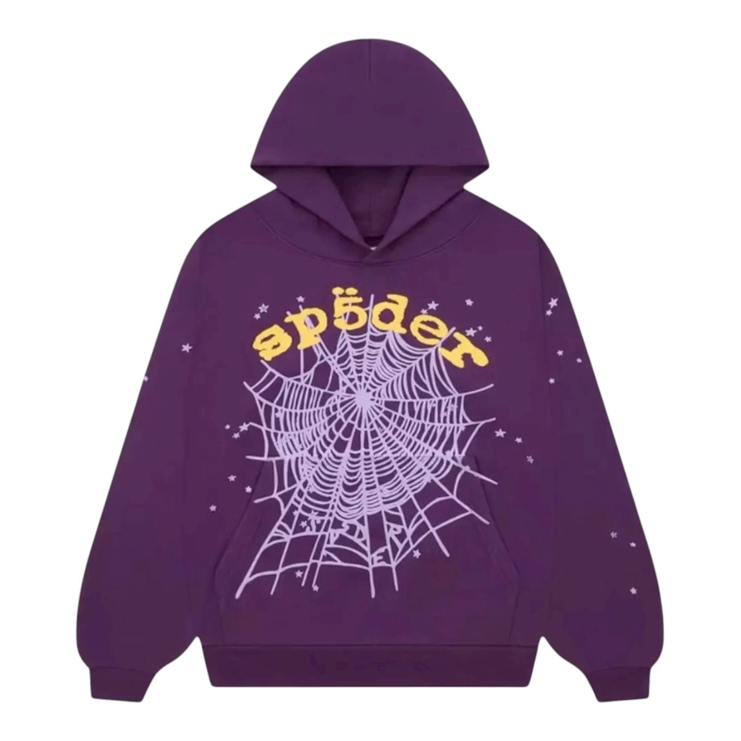 Sp5der Star OG Web V2 Hoodie Purple