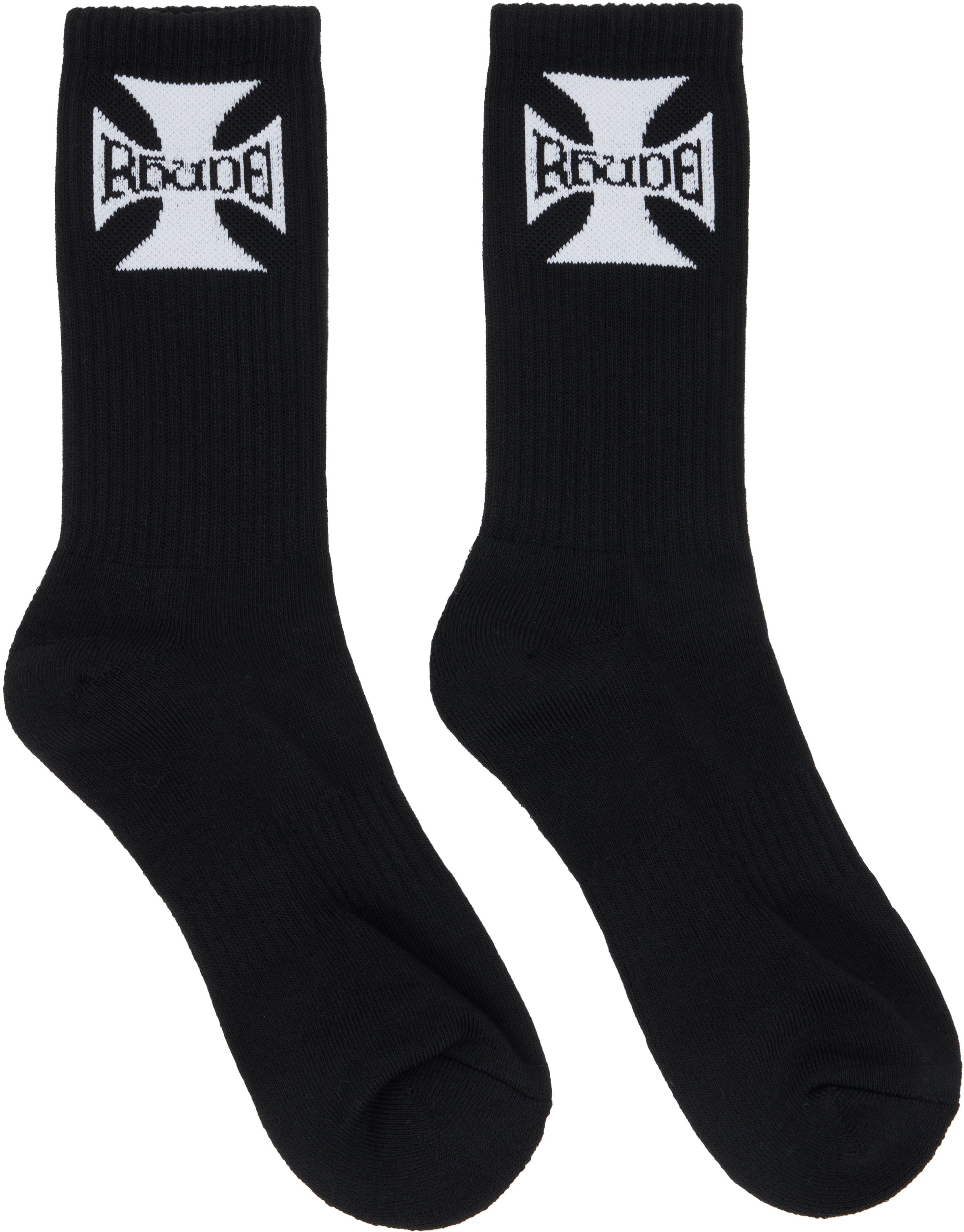 Rhude Boys Logo Socks Black