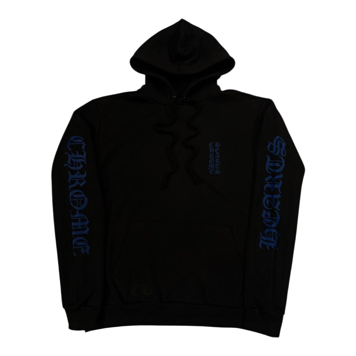 Chrome Hearts Vertical Logo Hoodie Black/Blue