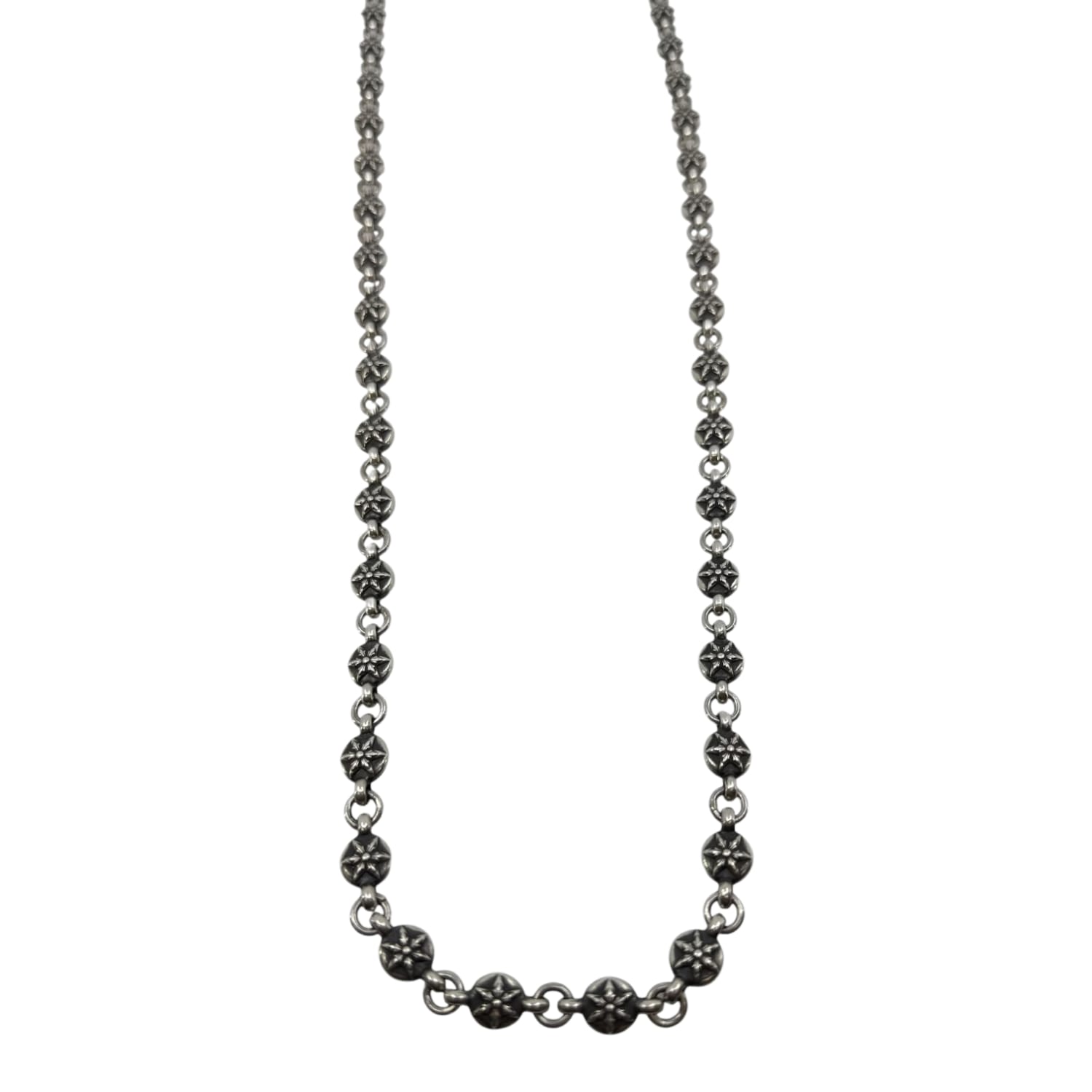 Chrome Hearts Silver XXL Crossball Wallet Chain