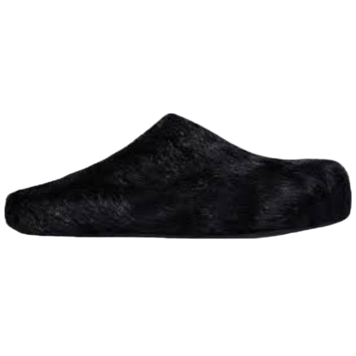 Marni Long Hair Calfskin Fussbett Sabot Mule Black