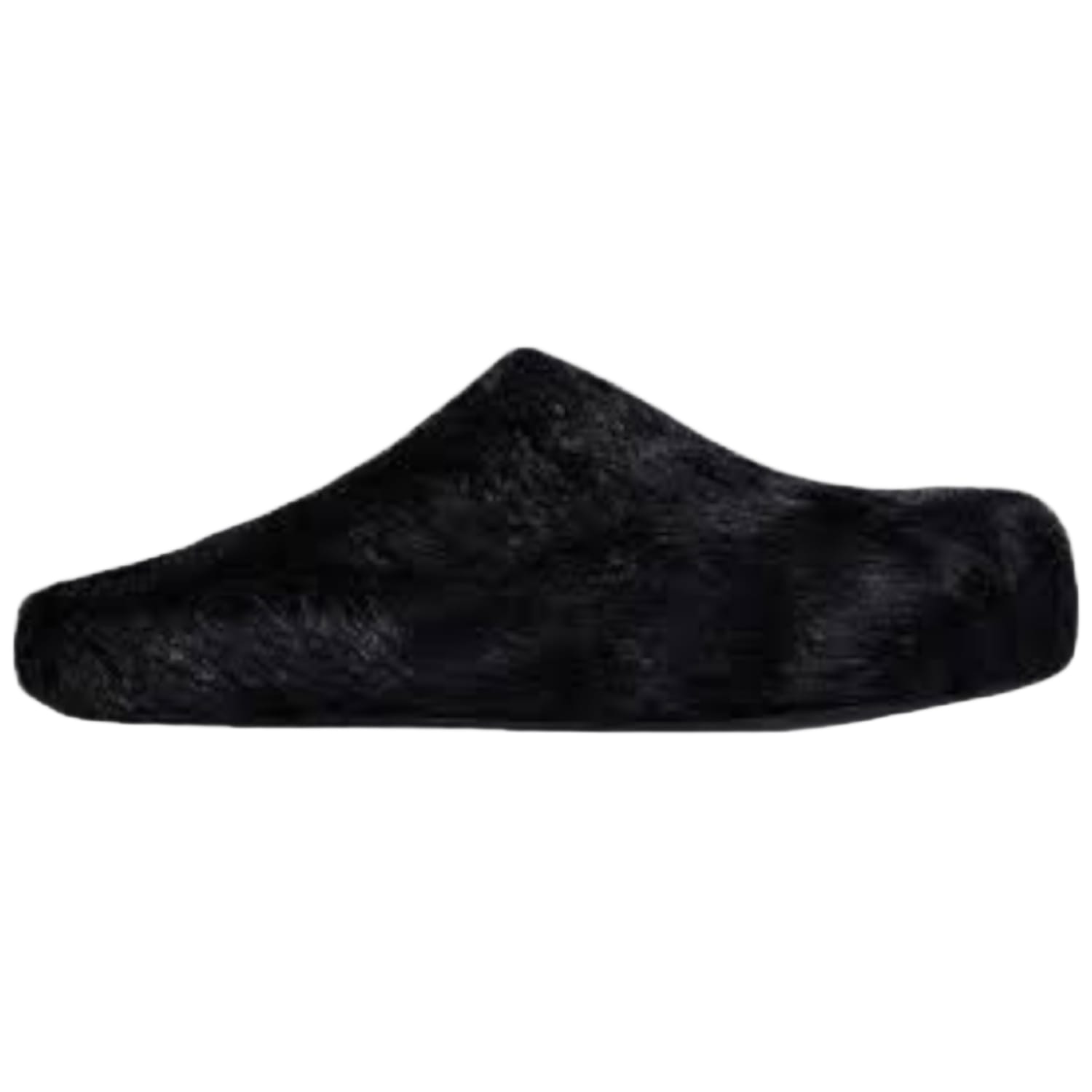 Marni Long Hair Calfskin Fussbett Sabot Mule Black