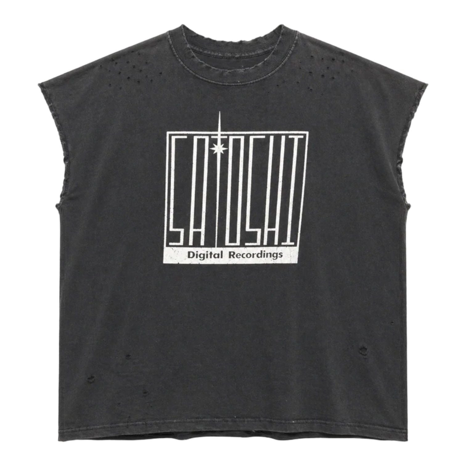 Satoshi Nakamoto Digital Cut Off T-Shirt Black