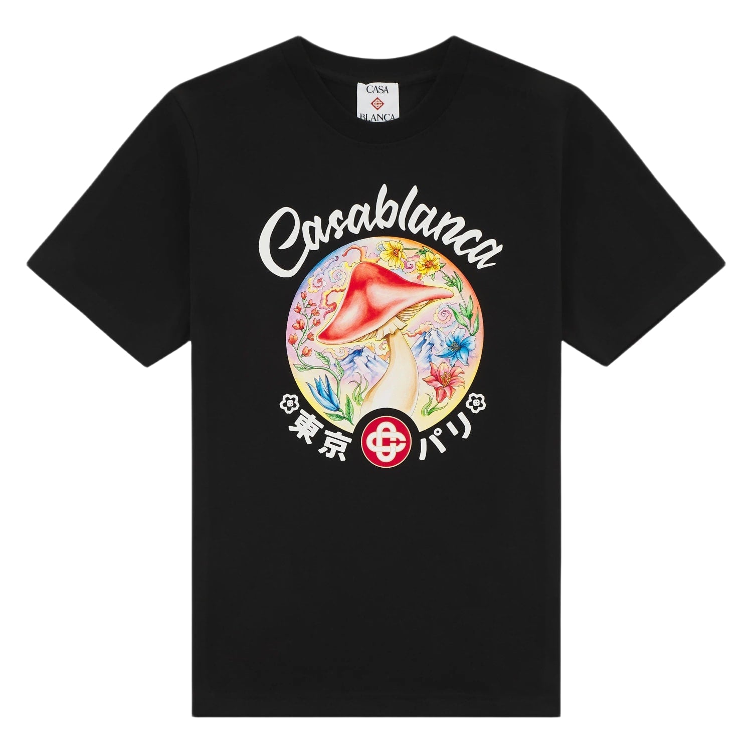 Casablanca Mushroom Short Sleeve T-Shirt Black