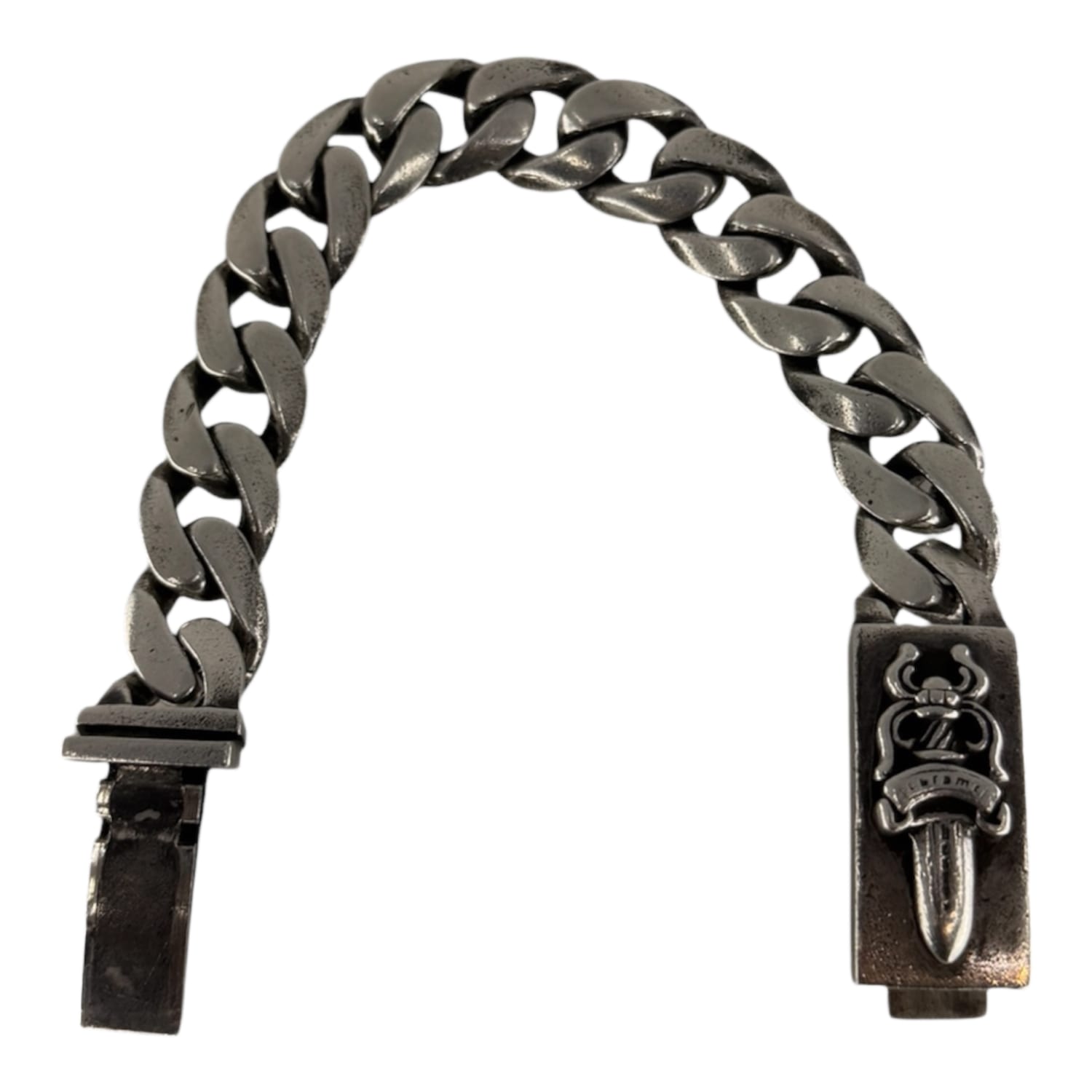 Chrome Hearts Silver Cuban Dagger Bracelet