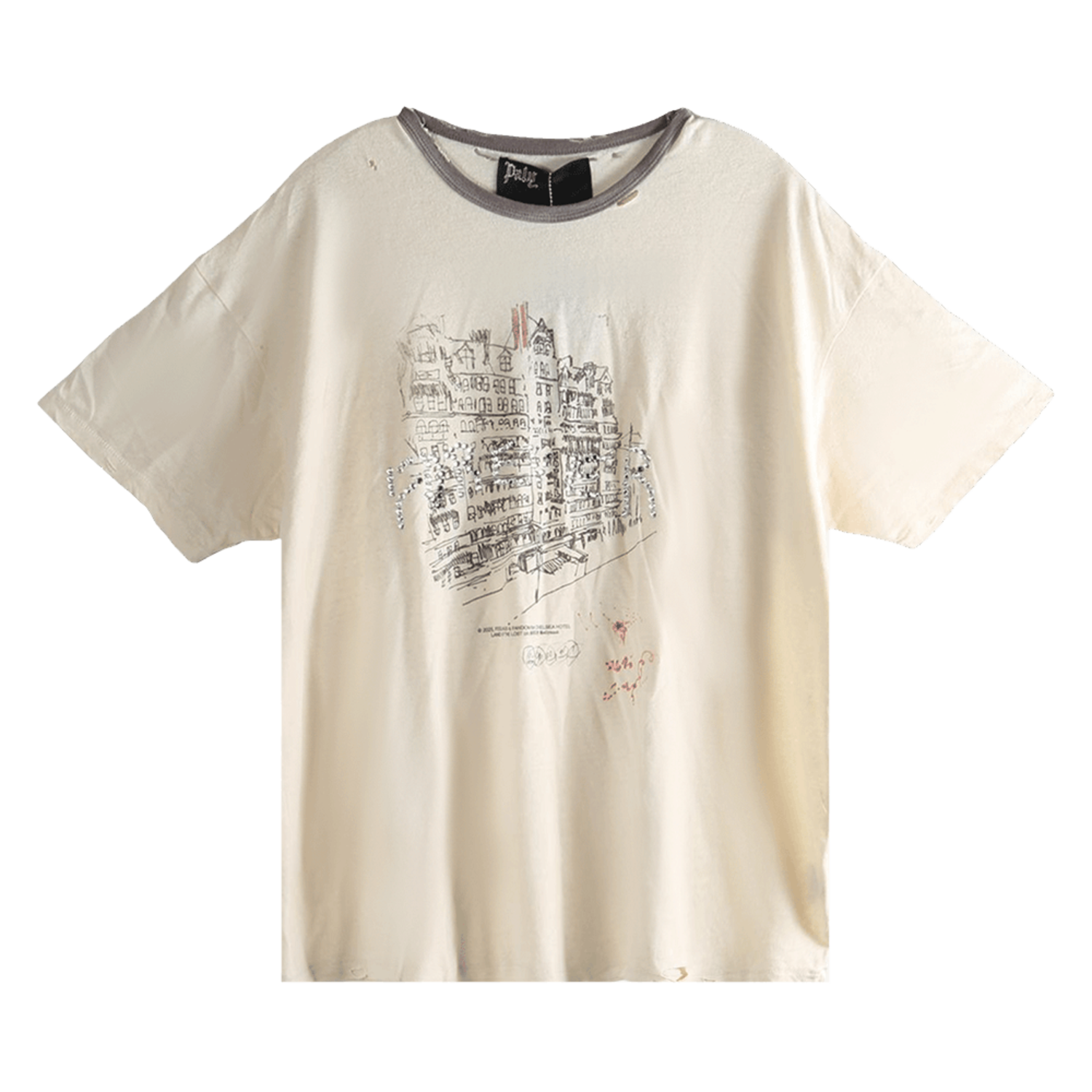 Paly Hollywood Chelseay Hotel Tee 'Vintage Cream'