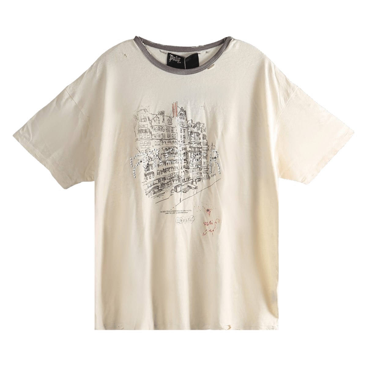 Paly Hollywood Chelseay Hotel Tee 'Vintage Cream'