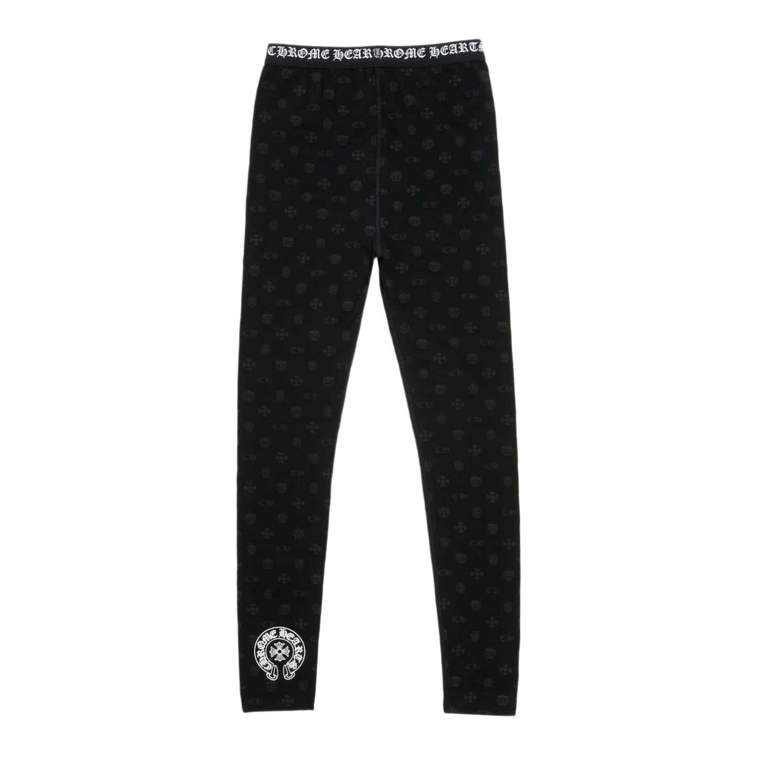 Chrome Hearts Women's Horseshoe Leggings Black Monogram