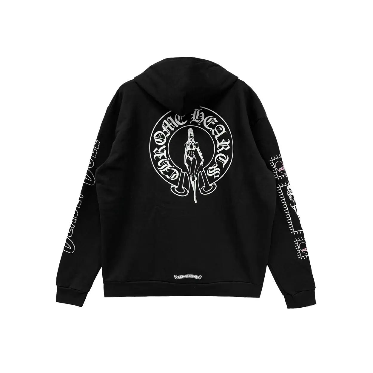 Chrome Hearts x Deadly Doll Miami Art Basel Exclusive Pink Dagger Zip Up Hoodie