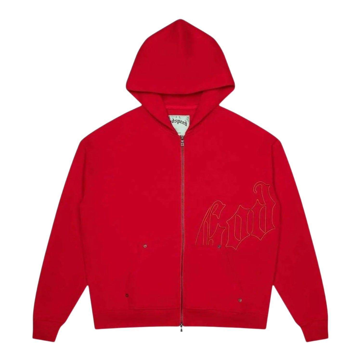 Godspeed OG Logo Zip Up Hoodie Double Red