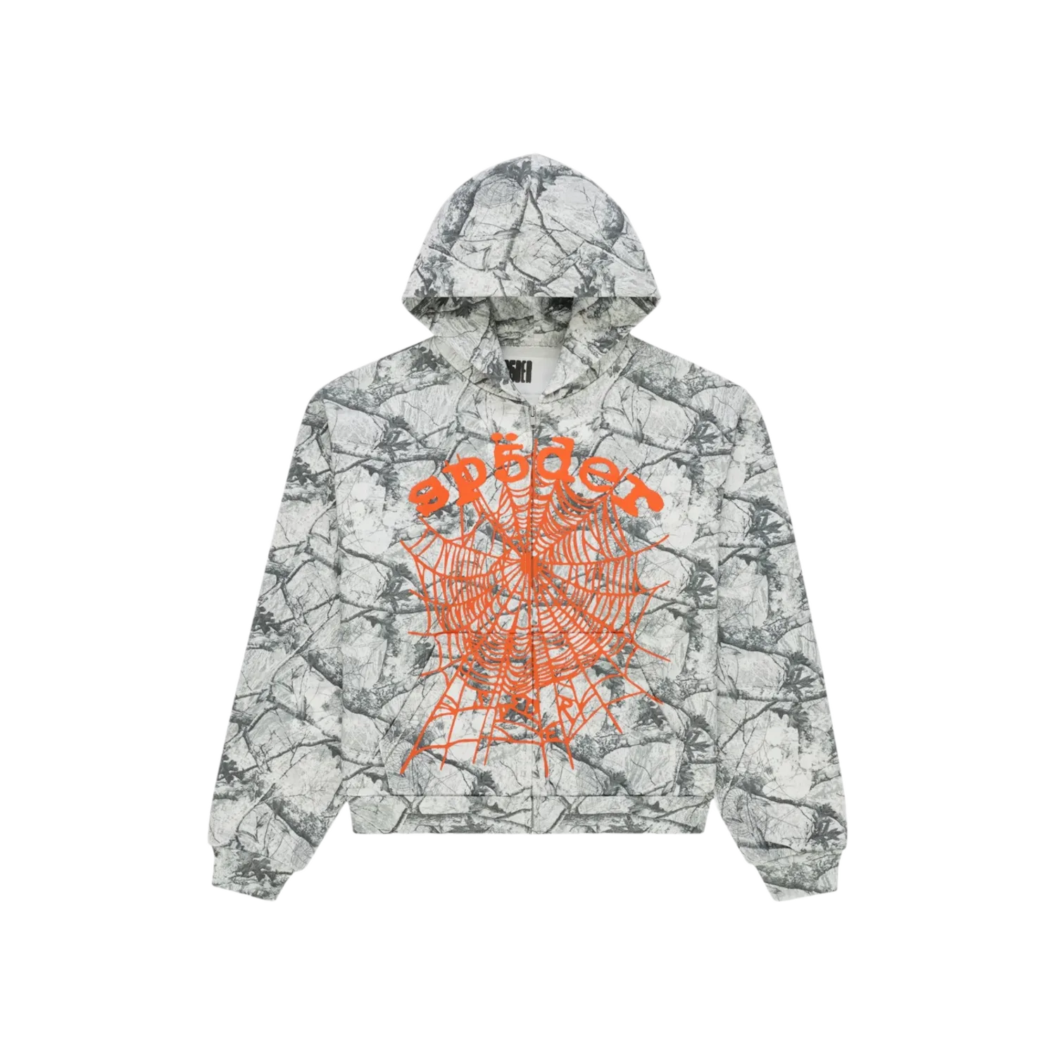 Sp5der Real Tree OG Web V2 Zip Hoodie White Camo