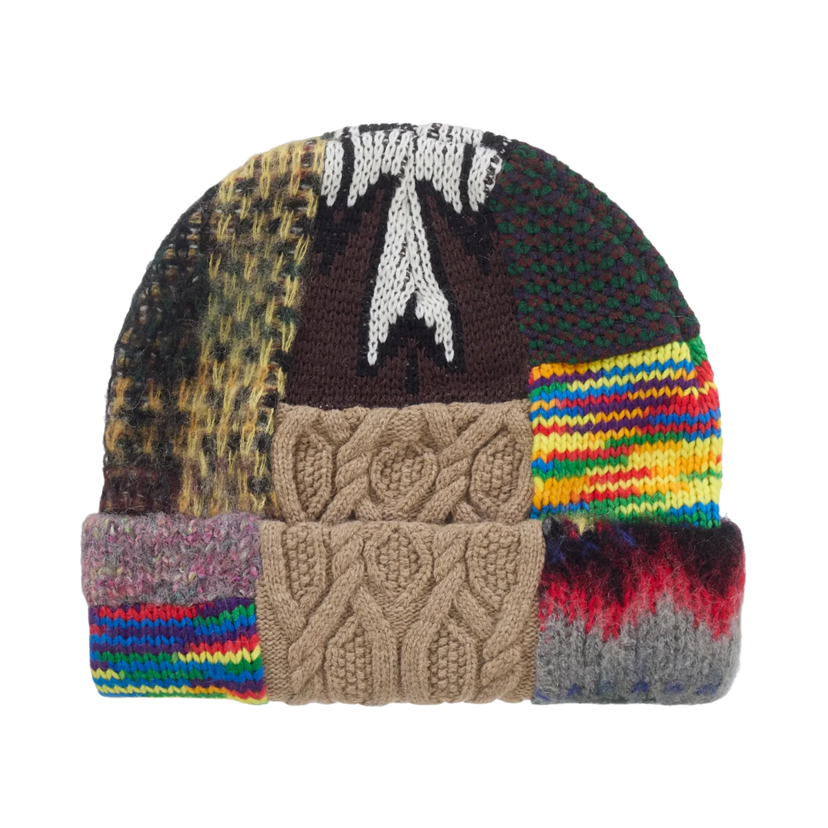 Supreme Patchwork Beanie Brown