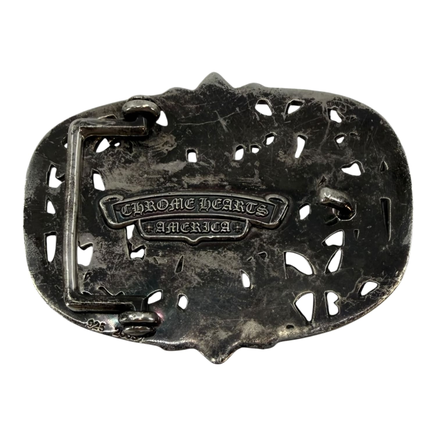 Chrome Hearts Black Rhodium Cemetery Cross Belt Buckle