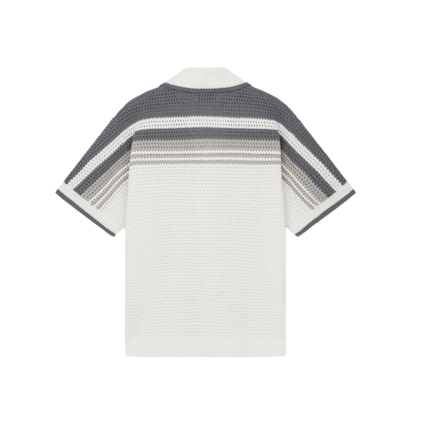Casablanca Tennis Crochet Shirt White Grey