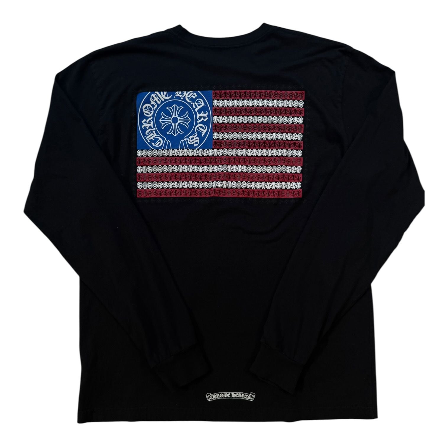 Chrome Hearts USA Flag Pocket Long-Sleeve Black