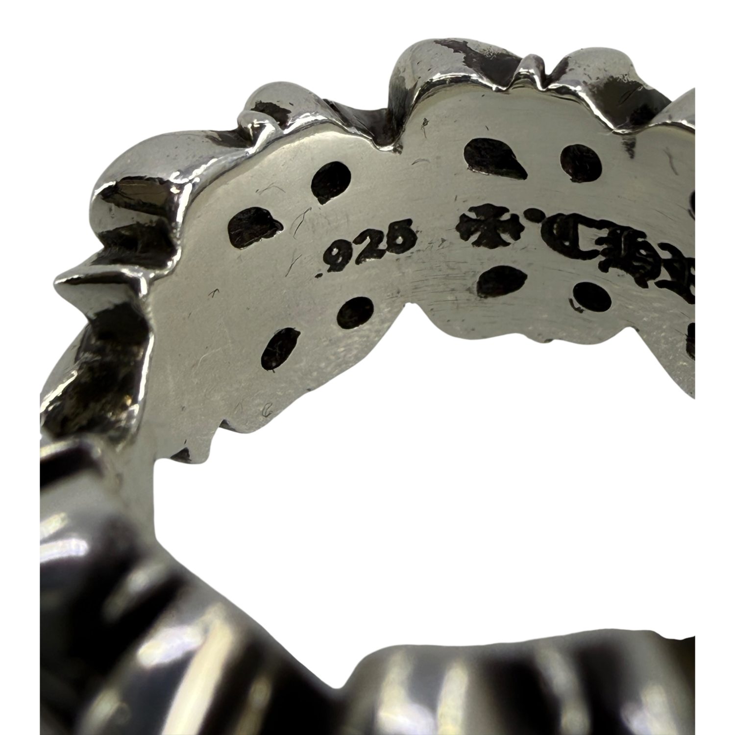 Chrome Hearts Silver Floral Heart Ring - US Size 5