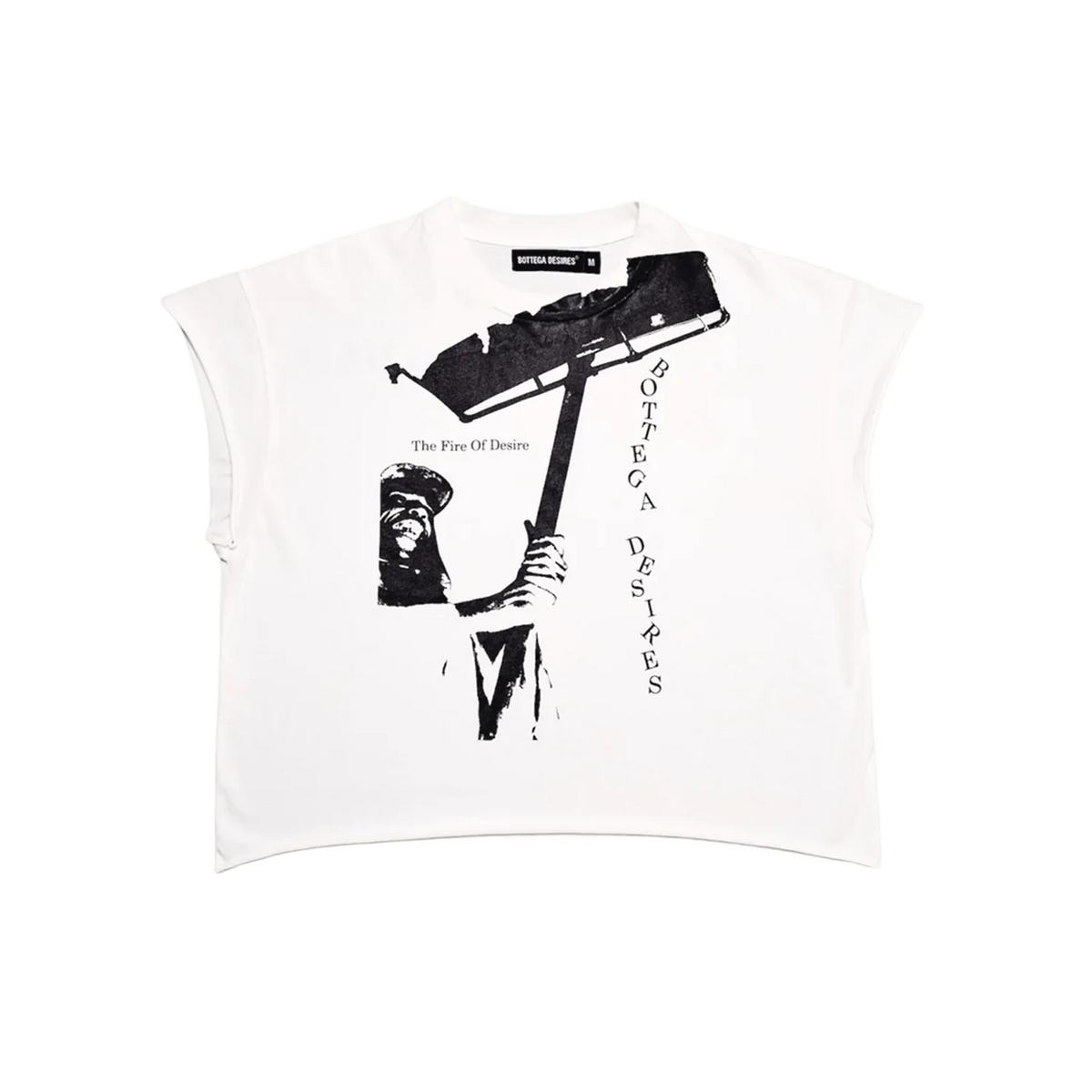 Bottega Desires Fire Of Desires Cutoff Tee White