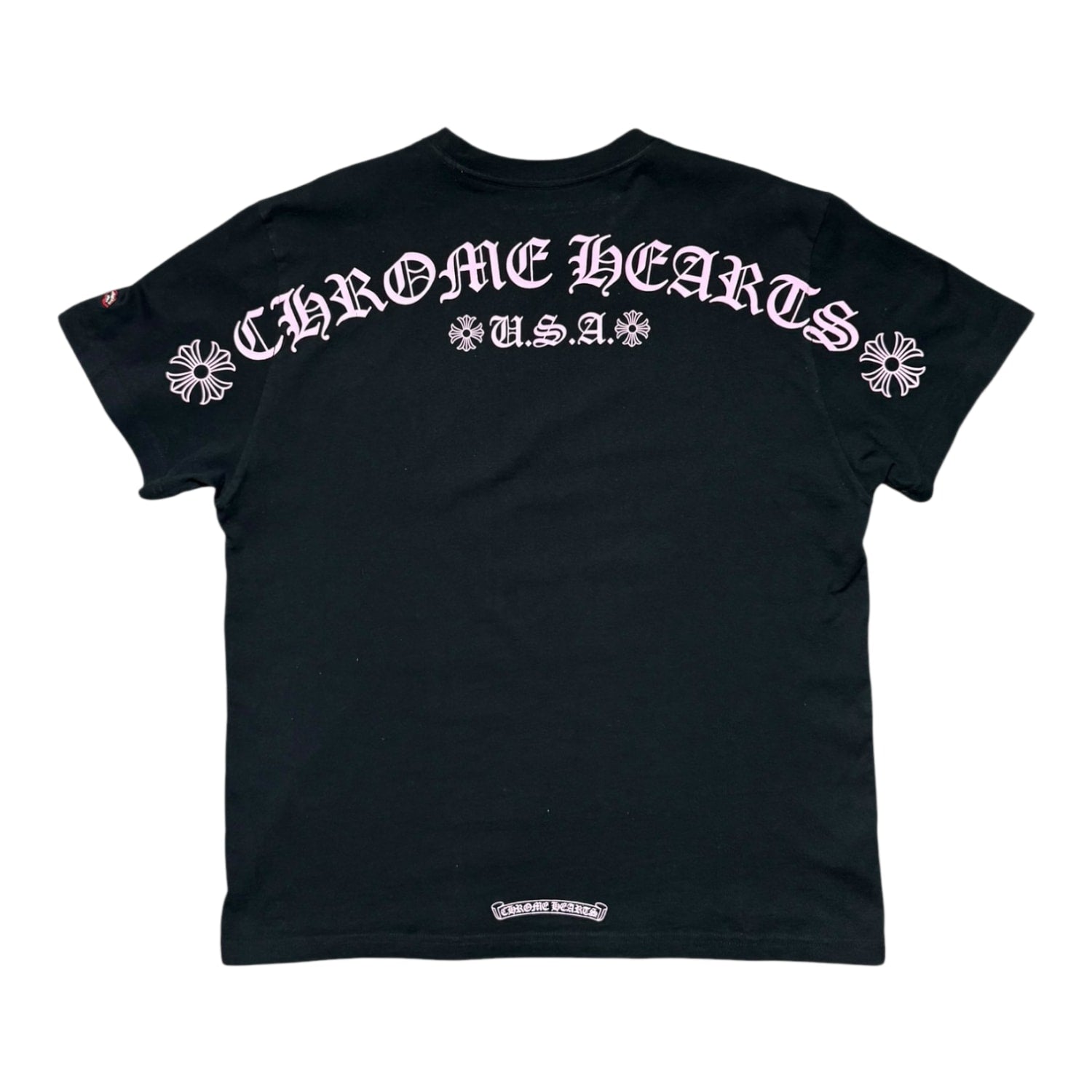 Chrome Hearts Matty Boy Shoulder Logo T-shirt Black/Pink