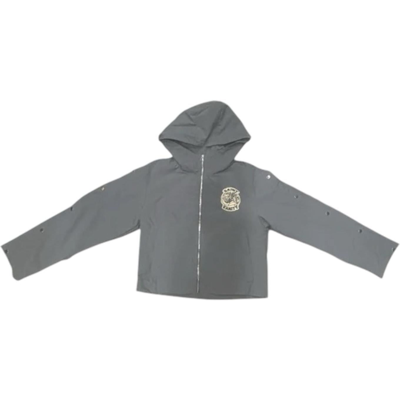 Saint Vanity Nylon Hooded Zip Up Jacket Grey