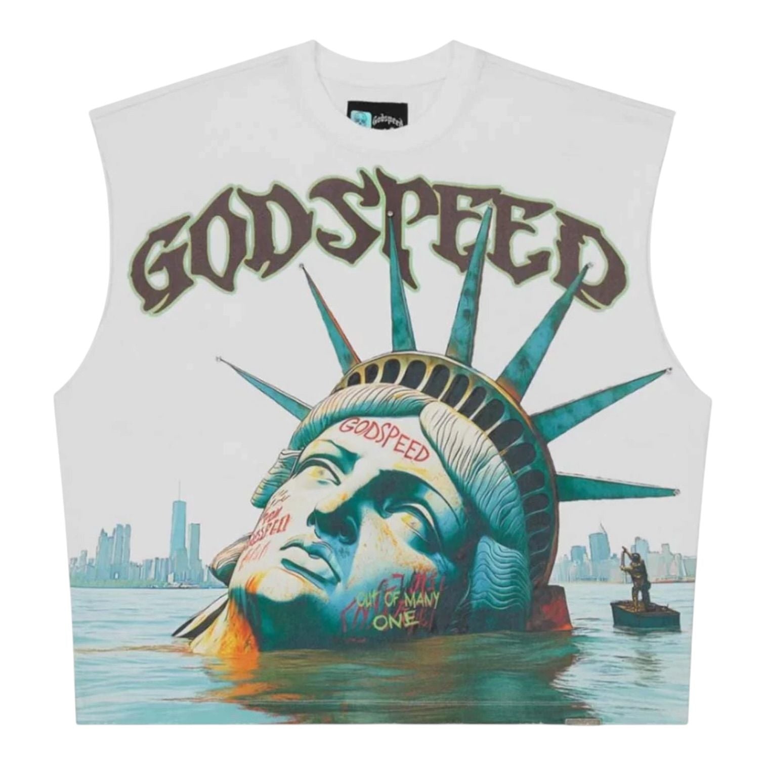 Godspeed Sunken Liberty Sleeveless T-Shirt White