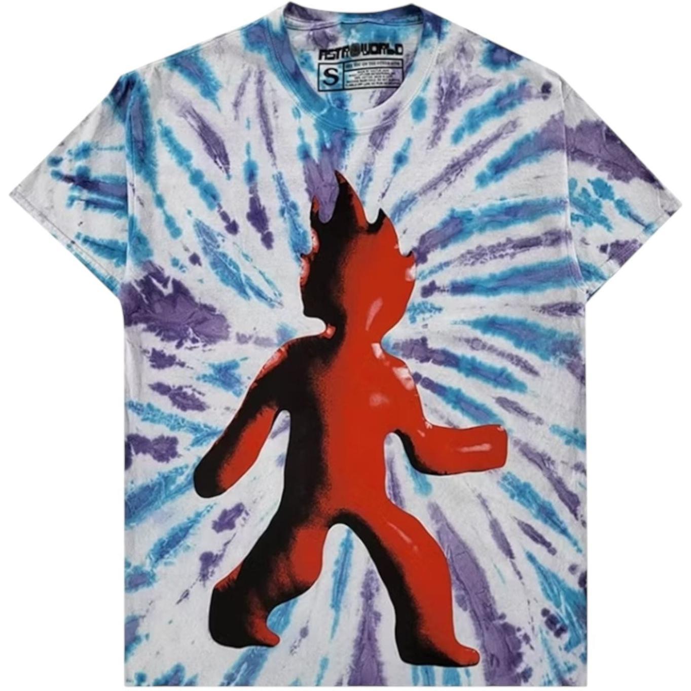 Travis Scott Astrofest Flame T-shirt Tie Dye