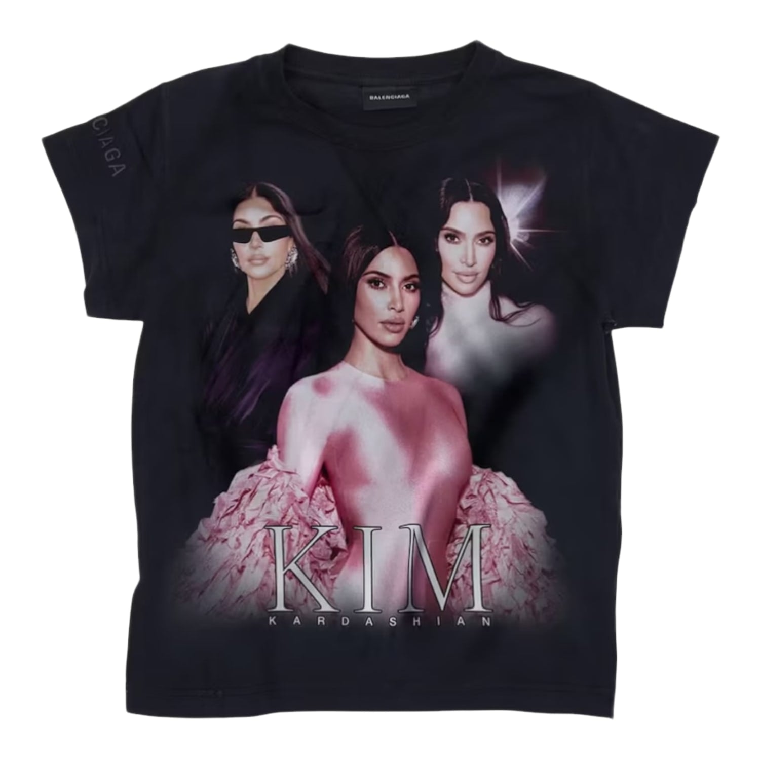 Balenciaga Women's Kim Kardashian Shrunk T-Shirt Black