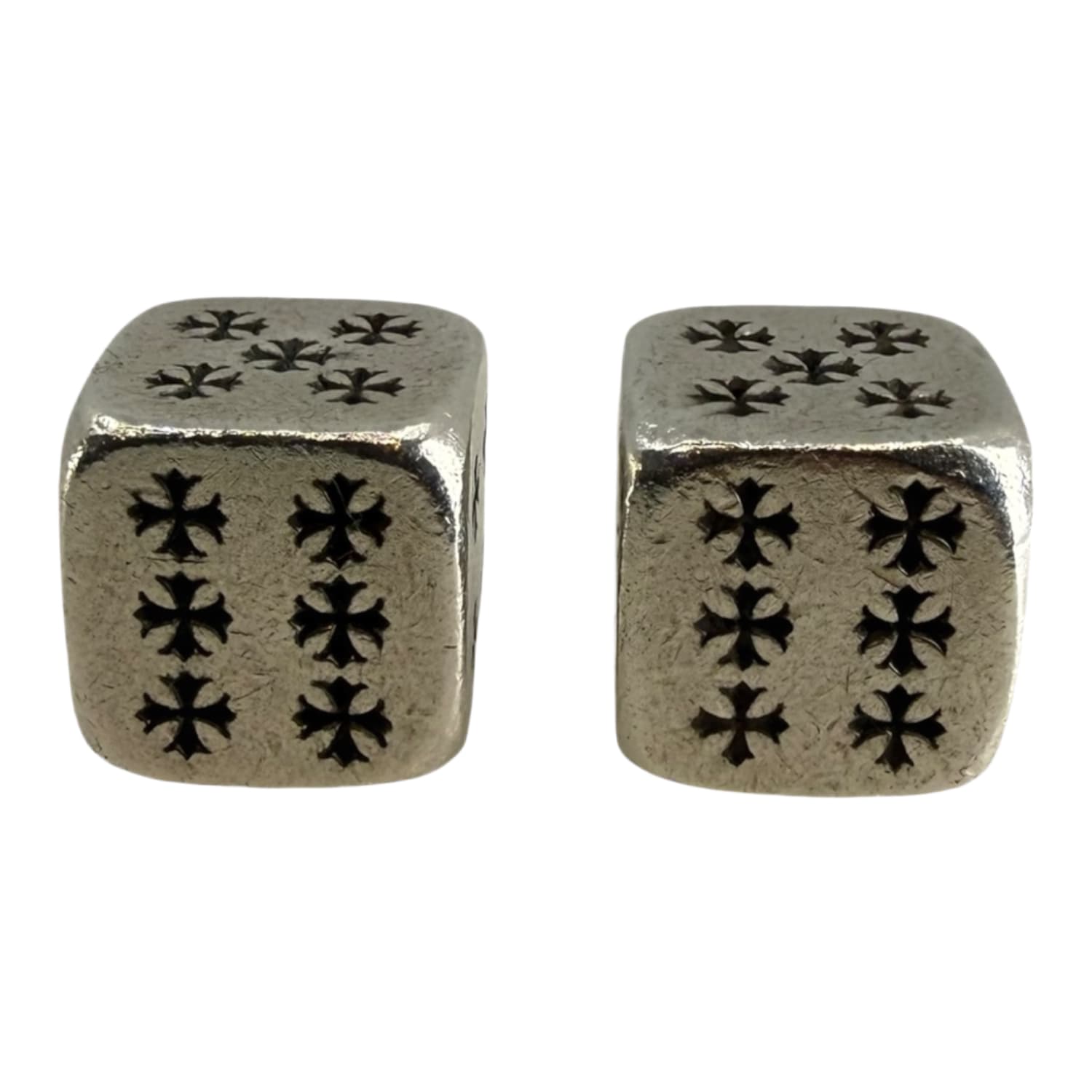 Chrome Hearts Silver Dice Set