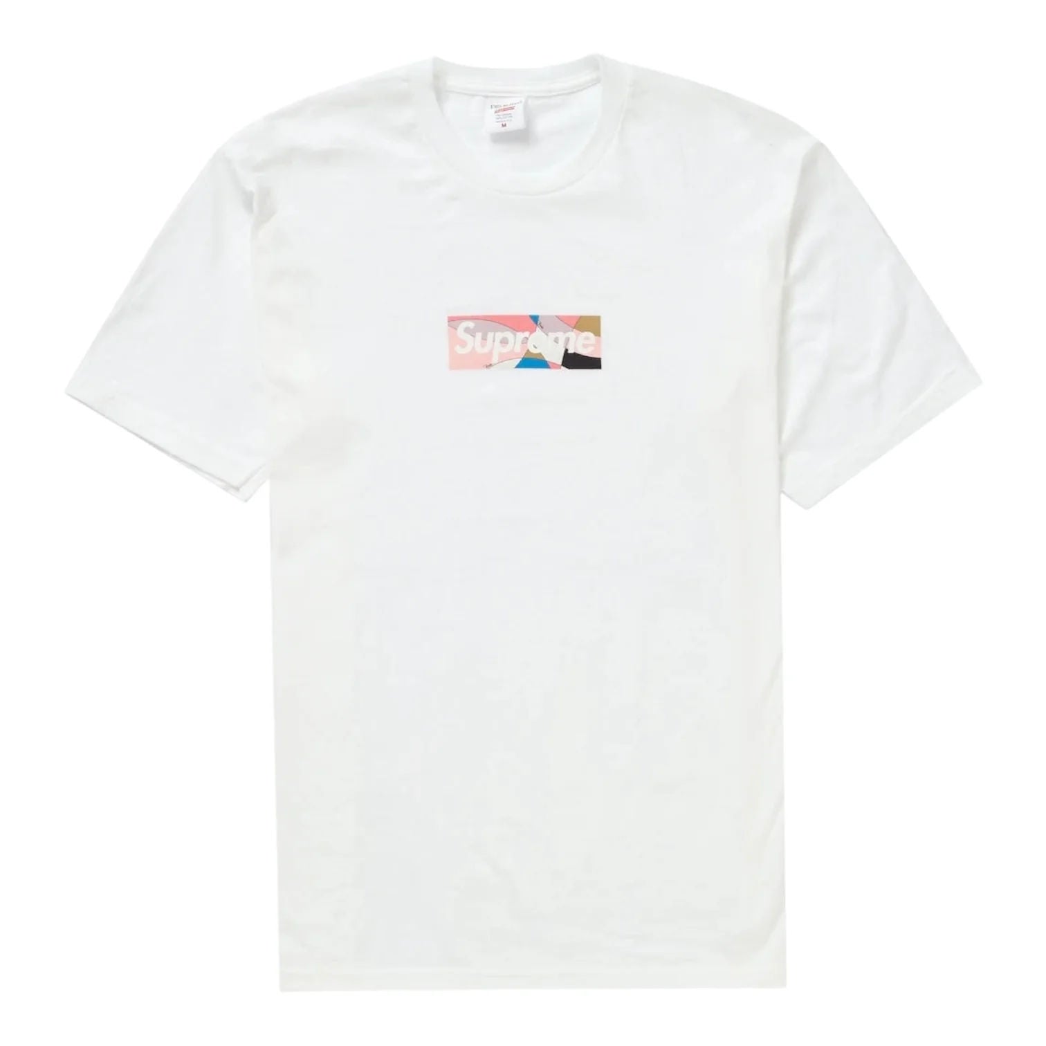 Supreme Emilio Pucci Box Logo T-Shirt White Pink