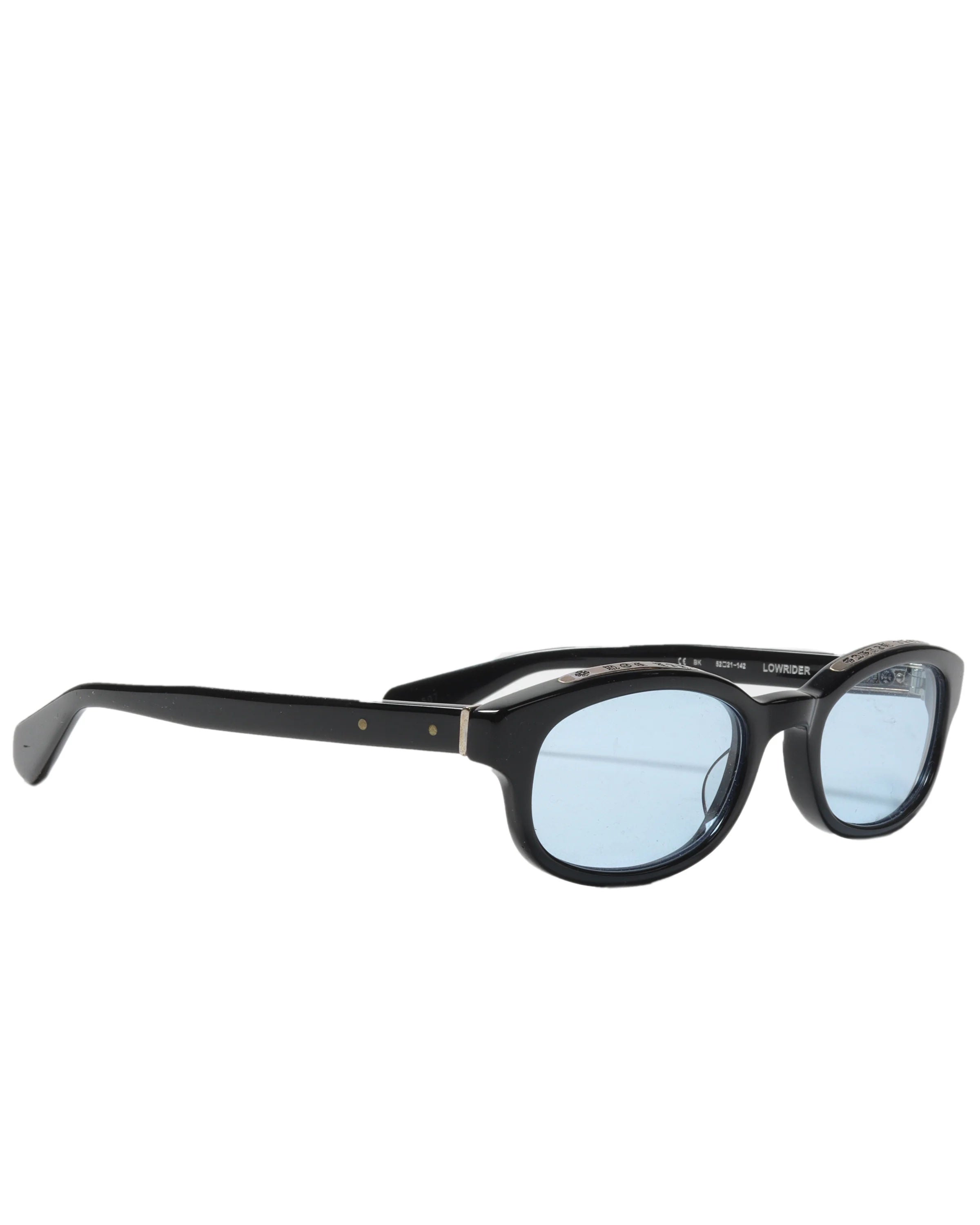 Chrome Hearts Lowrider Black Sunglasses Blue Lens