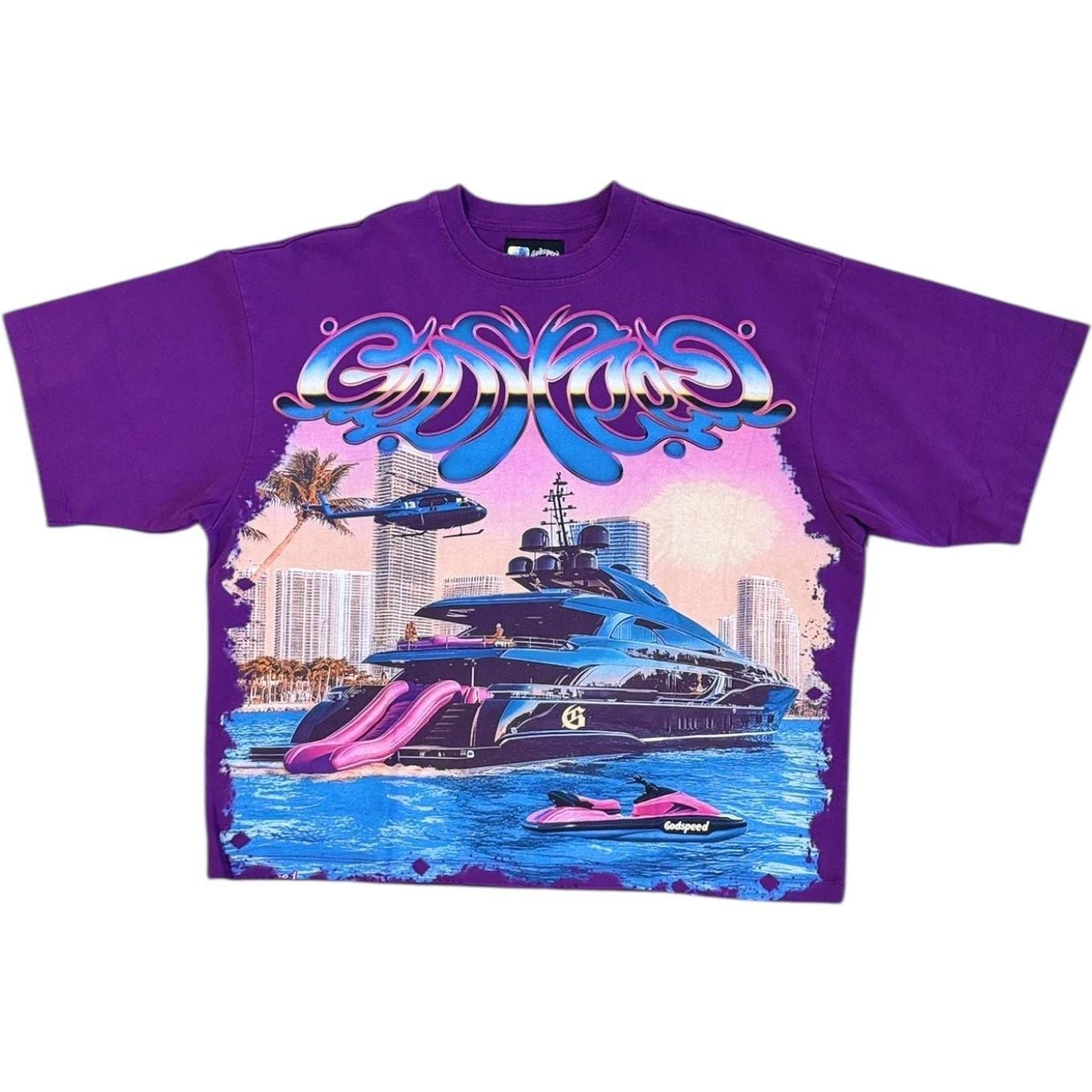 Godspeed Miami Exclusive Yacht T-Shirt Purple