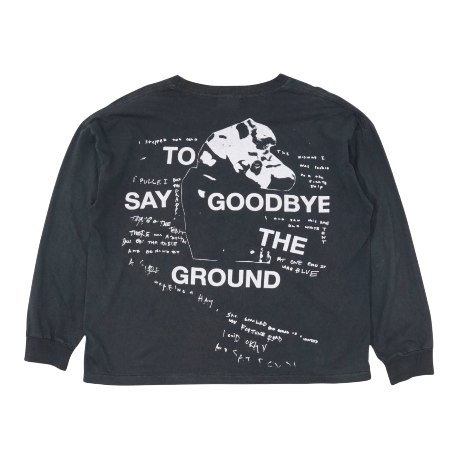 Enfants Riches Déprimés Say Goodbye Long-Sleeve Pocket T-Shirt Black/White