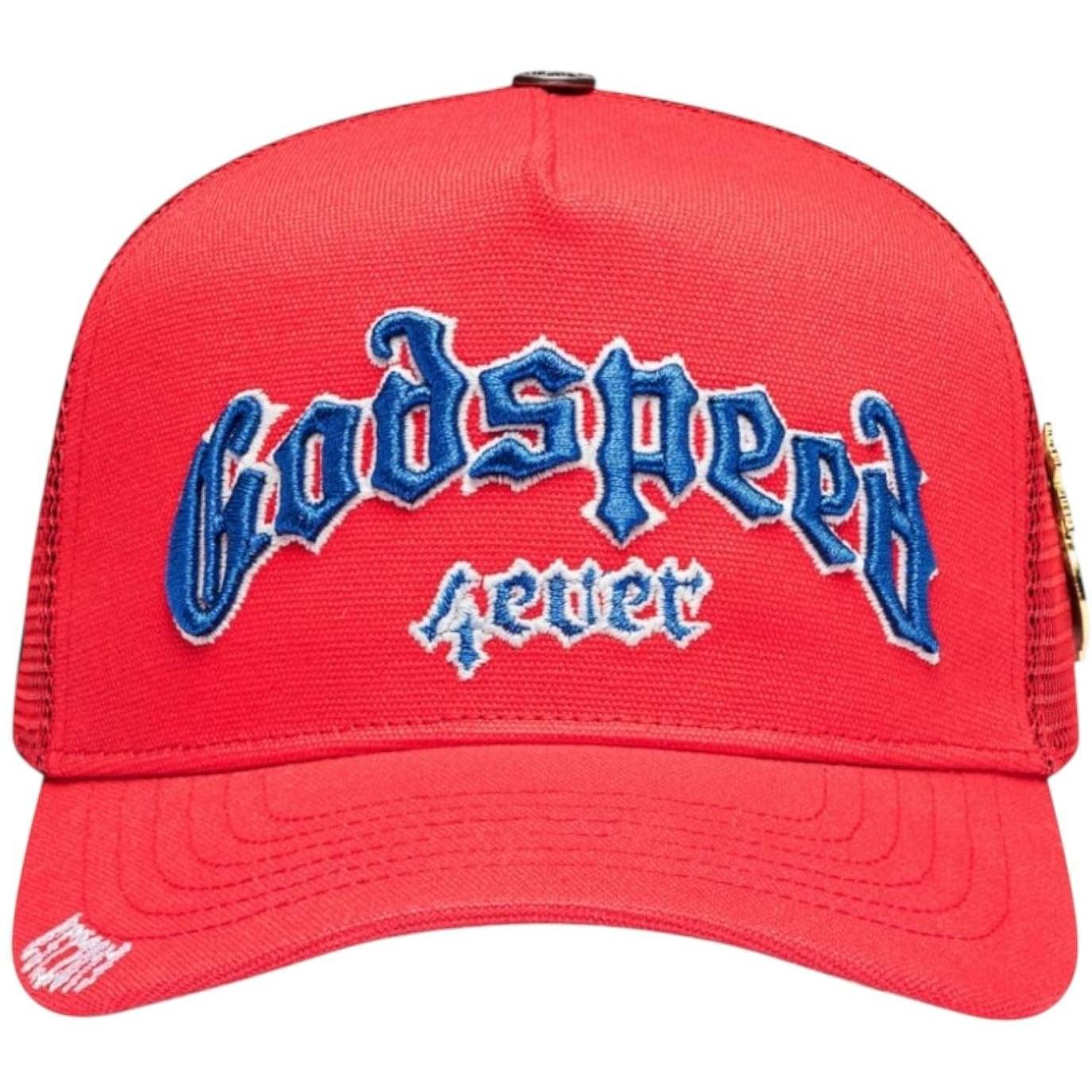 Godspeed Forever GS Trucker Hat Red White Blue