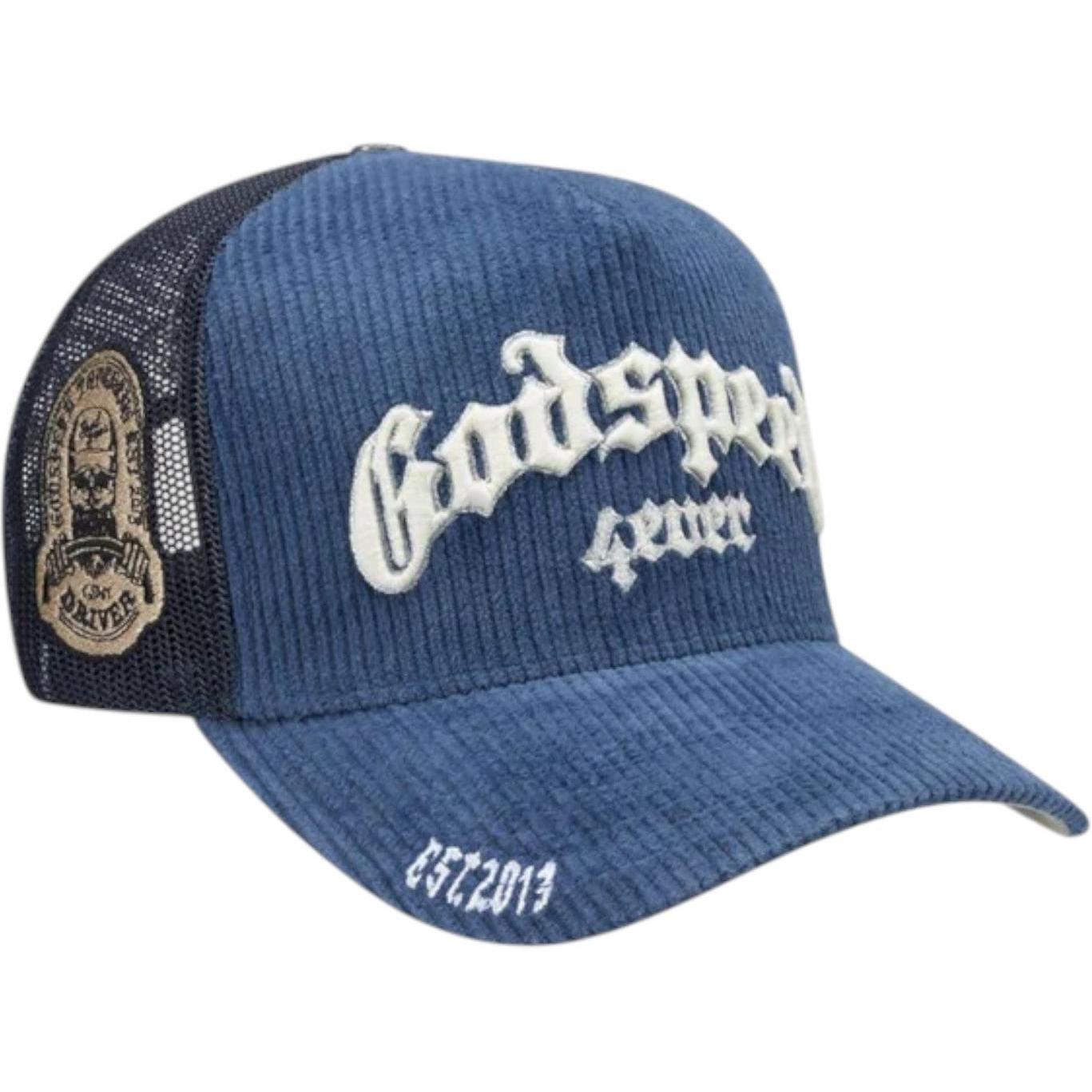 Godspeed GS Forever Corduroy Trucker Hat Blue
