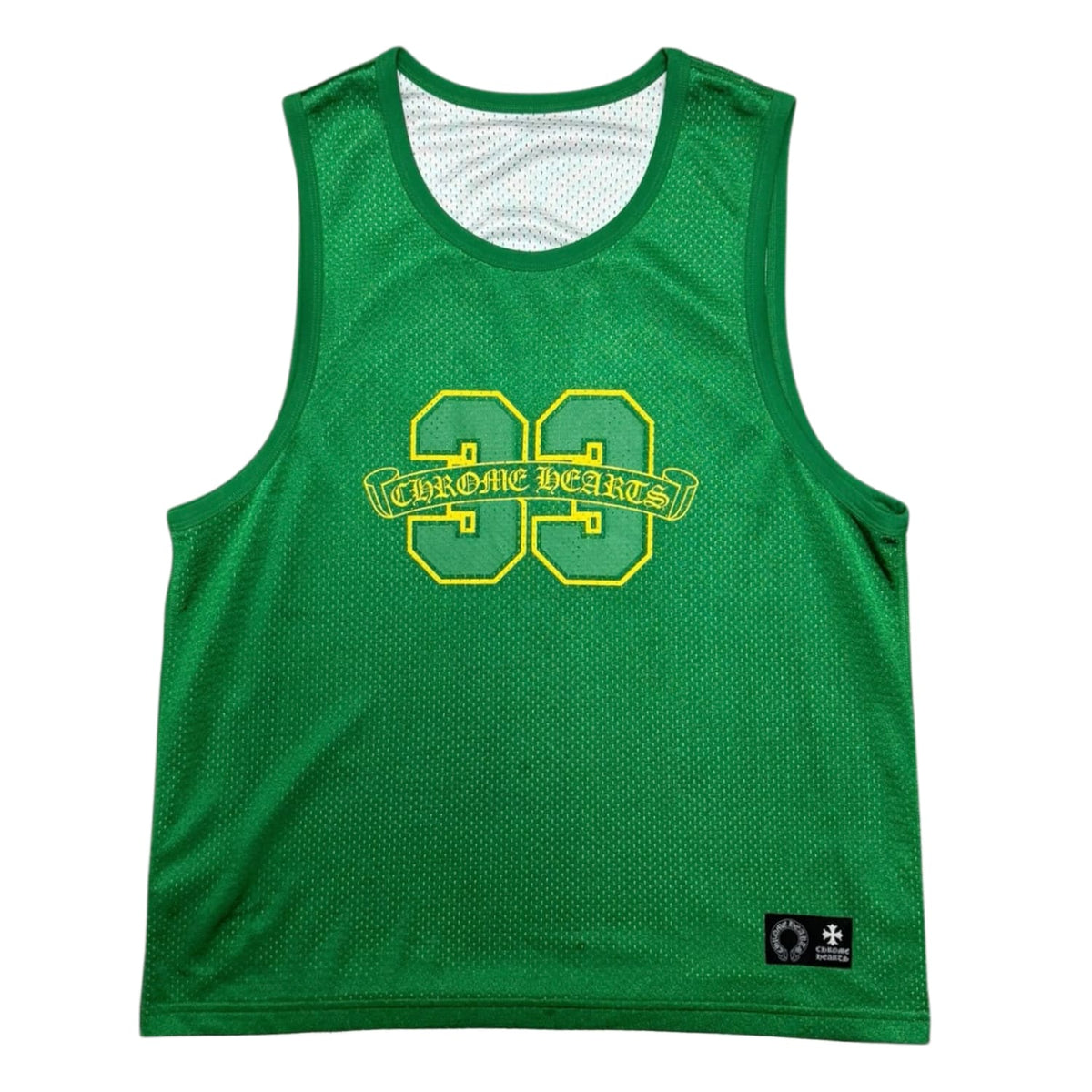 Chrome Hearts Reversible Mesh Basketball Jersey Green/Yellow