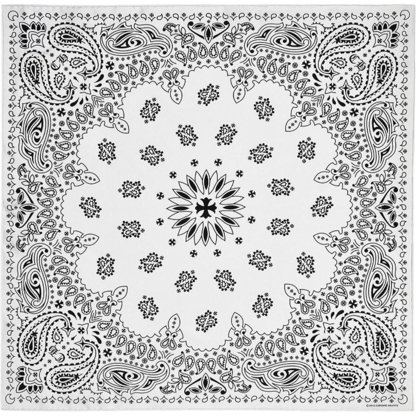 Chrome Hearts Silk Bandana White