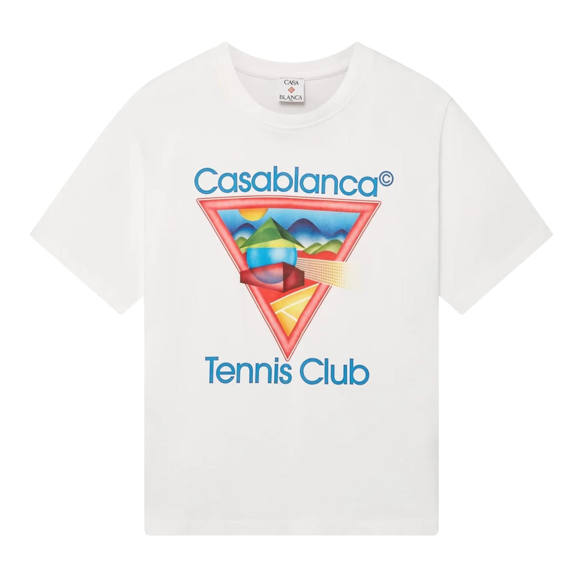 Casablanca Tennis Club Icon Printed T-Shirt White Red