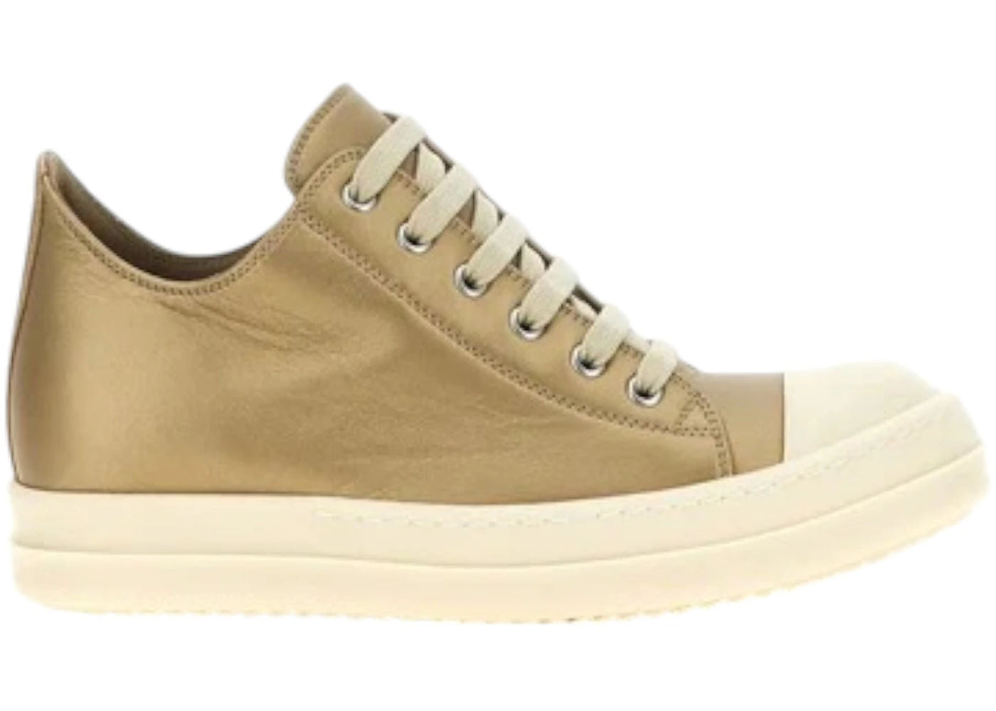 Rick Owens Mainline Metallic Ramone Low Gold Milk