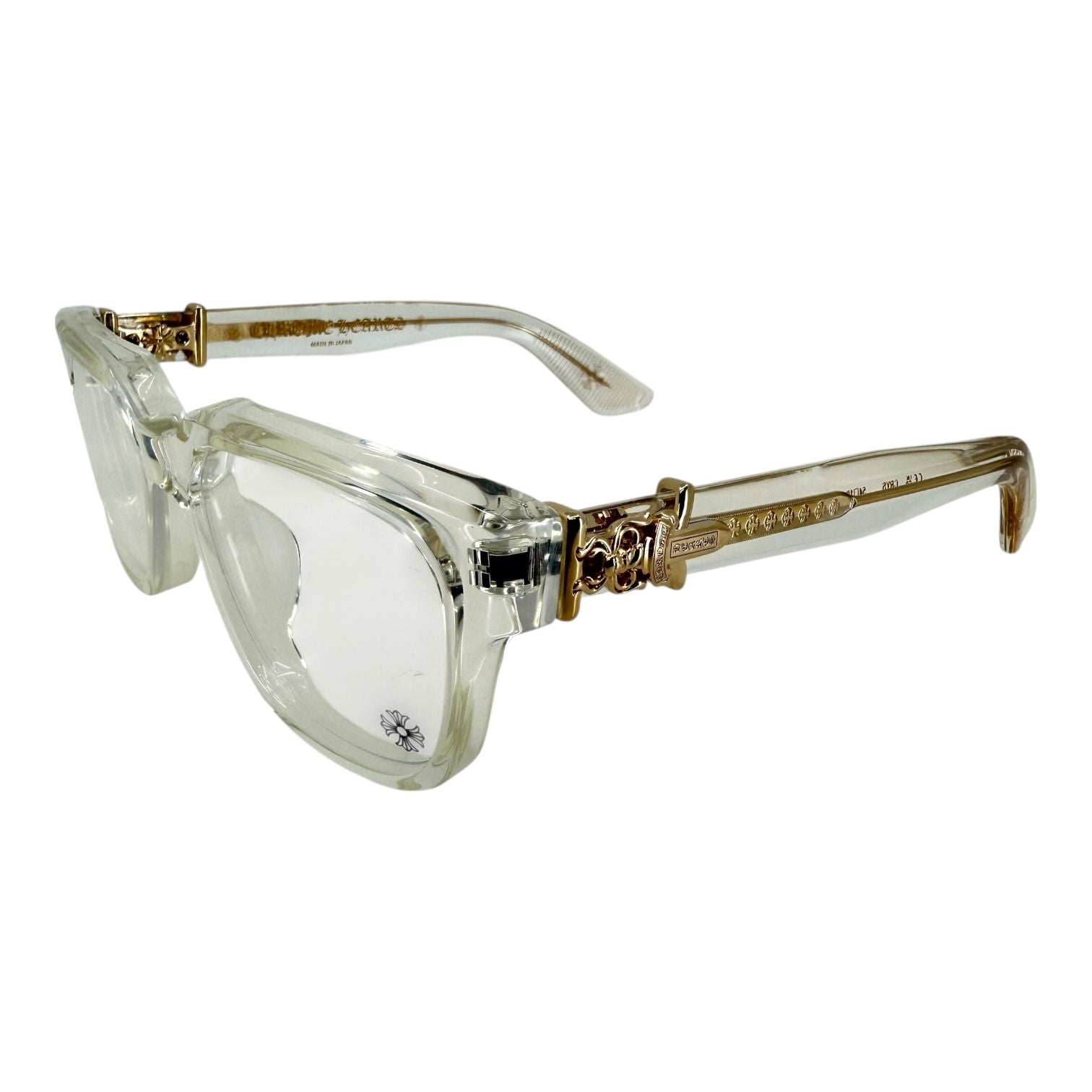 Chrome Hearts Vagillionaire II Crystal/18k Gold Plated Glasses